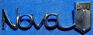 Chevrolet Chevy Nova II 1966 1967 emblema de escritura OEM 4548122 PMC2 - Imagen 1 de 2