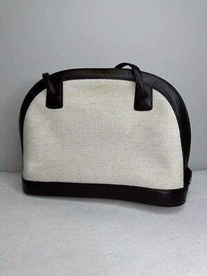 Bolso de hombro Maxx New York vintage 100 % lino y cuero  Foto 1 de 4