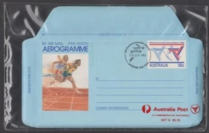 AUSTRALIA 1982 COMMONWEALTH GAMES POSTAL STATIONERY AEROGRAMMES x16 (125/D14803) - Picture 1 of 1
