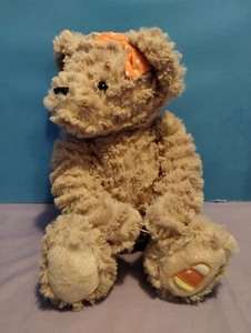 VTG 1994 The Petting Zoo Beige Bear Plush 11" Sitting w/Candy Cane on Paw - Picture 1 of 5