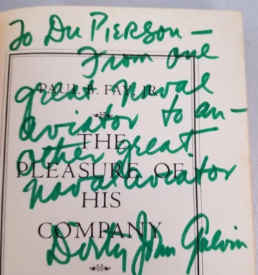 JIM GALVIN SIGNED Washington WWII Pilot Trainer, Seattle Airport,Naval Aviator - Image 1 of 4