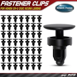 50Pcs 8mm Nylon Cowl Panel Retainer Clip Push-Type for Honda CR-V Acura Legend - Picture 1 of 10