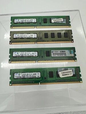 (4) Samsung 2GB DDR3-1333 DIMM M378B5273DH0-CH9 Desktop Memory RAM Used Untested - Image 1 of 4