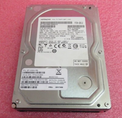 IBM NetApp 2TB 3.5" SATA 6GB/s 7.2k 64MB HDD Hard Drive X306A-R6 00V7469 - Image 1 of 3
