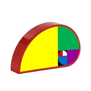 Fibonacci Clock Math-Inspired Desk Clock: Modern Design with Colored Blocks a... - Picture 1 of 7