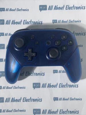 NEW Nintendo Switch Custom  Clear Blue Pro Controller Internals are all official - Image 1 of 4