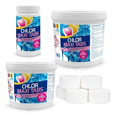Chlortabletten für Pool 1-5 kg Langsamlöslich Tabs Pflege für Schwimmbad Chlor - Bild 1 von 4