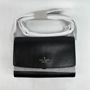 Bolso Bandolera Kate Spade New York Negro Para Mujer Cuero Saffiano Bolsillos Internos - Imagen 1 de 9