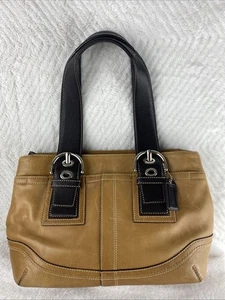 Bolso de hombro Coach Soho de cuero marrón y tostado 10911 ¡En muy buena condición! - Imagen 1 de 15