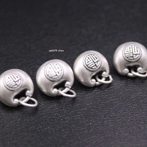 1 pieza Real 999 Plata Fina Ruyi Fu Bloqueo Colgante Dijes Accesorios Cuentas Sueltas - Imagen 1 de 4