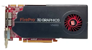 AMD FirePro V5800 1GB GDDR5 PCIe x16 DP DVI GPU Video Graphics Card C014, TESTED - Picture 1 of 7