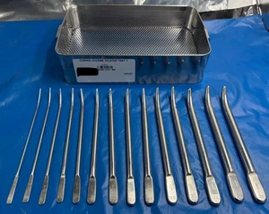 15 pc SET - BARD Uterine Urethral Dilator Sounds Set Sizes ( 8 - 36 ) + TRAY - Picture 1 of 3