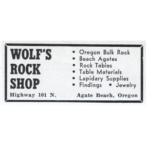 Wolf's Rock Shop Agate Beach Oregon 1964 Magazine Ad AB6-S9 - Picture 1 of 2