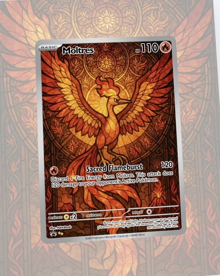 Custom Fan Art Pokemon Card Moltres - Image 1 of 1