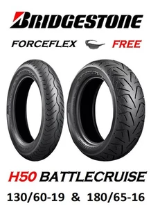BRIDGESTONE BATTLECRUISE 130/60-19 FRONT 180/65-16 REAR TIRE HARLEY ROAD GLIDE - Picture 1 of 1