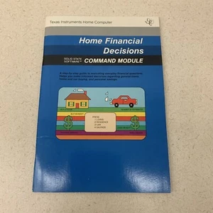 Texas Instruments TI-99/4A Hone Financial Decisions Manual Booklet 1979 - Picture 1 of 3