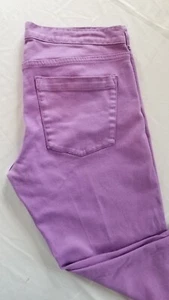 J Crew Womens Denim Jeans 31 (34x26) Purple Matchstick Stretch Low Rise Straight - Picture 1 of 11