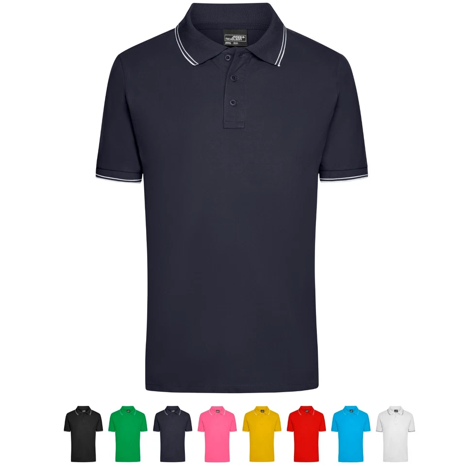 JAMES&NICHOLSON Herren Piqué Polo Shirt Golf Polo Sporthemd Freizeitpoloshirt Poloshirt Polohemd