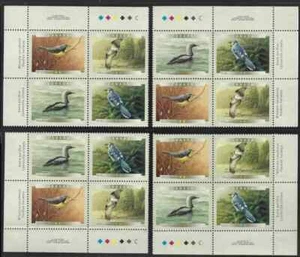 Canada - Scott 1839 1842 - Matched Set of Plate Blocks - Birds - 2000 - Picture 1 of 1