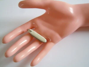 Vintage Miniatur Taschenmesser perlmuttfarbenes Lucite o.ä 5,1 g/3,8 x 0,9 cm - Bild 1 von 9