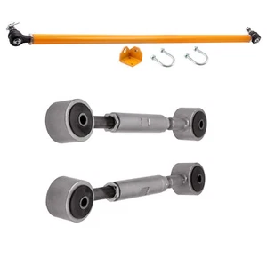 FRONT ADJUSTABLE DRAG LINK+ 2X REAR UPPER CONTROL ARMS FOR NISSAN GU Y61 PATROL - Picture 1 of 15