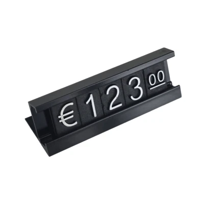 MARKENLOS Preisschild Einzelhandel Etikett Display variabel Euro Steckpreisschild Set blk