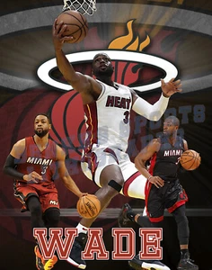 Miami Heat Lithograph print of Dwyane Wade 2020 11 x 14 - Picture 1 of 1