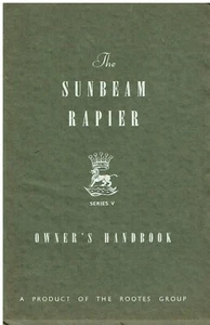 SUNBEAM RAPIER SERIES V 1965-67 OWNERS INSTRUCTION & MAINTENANCE HANDBOOK *VGC* - Picture 1 of 1