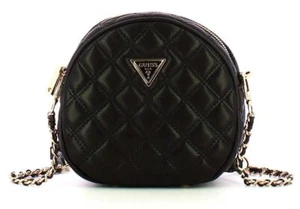 Guess Giully Circle Bag Quilted Crossbody Womens Bag In Black - Picture 1 of 4