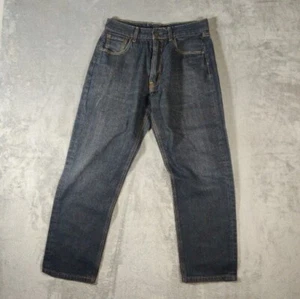 Levis Jeans Mens 34x27 Blue Dark Washed 501 XX Denim Cotton Straight Leg - Picture 1 of 8