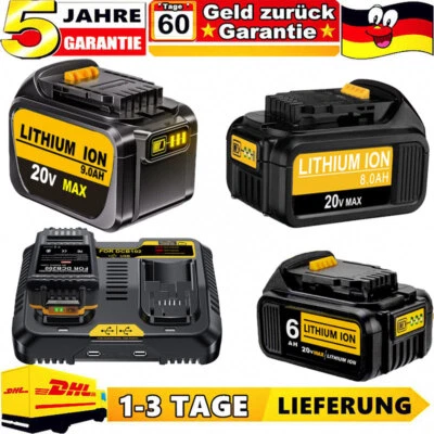 MARKENLOS 9000mAh Für DeWalt Akku 18V XR DCB182 DCB184 Für DCB200 DCB115 / Doppelladegerät