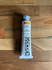 Tubo acrílico dorado de cuerpo pesado tono amarillo indio 59 ml serie 4 #1455 - Imagen 1 de 1