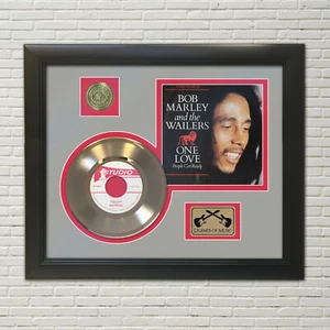 Bob Marley One Love Framed 45 Picture Sleeve Record Display M4 - Picture 1 of 5