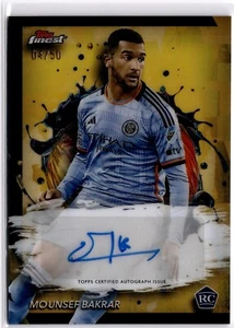 Mounsef Bakrar 2024 Topps Finest MLS oro rifrattore automatico #04/50 NYCFC - Foto 1 di 2
