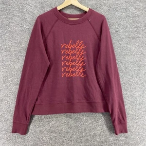New Stella & Dot Sweatshirt Women L Large Purple Crew Neck Long Sleeve Pullover - Picture 1 of 11