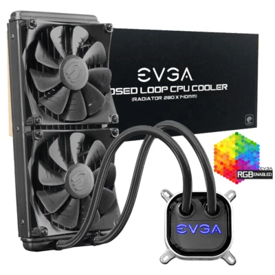 EVGA CLC 280mm All-In-One RGB LED CPU Liquid Cooler  x Brand New /WorldWide - Image 1 of 4