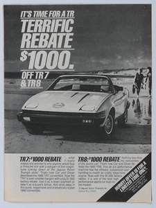 Triumph TR7 Cabrio Oldtimer 1981 Original Printanzeige 8,5 x 11" - Bild 1 von 5
