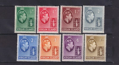 Islas Vírgenes #76-83 parece ser papel calcáreo 1938-47 en estado bastante bueno * CV $38,90 Foto 1 de 2