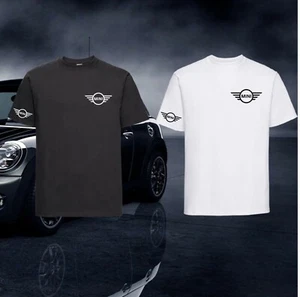 T-shirt maglietta premium in cotone con logo auto ispirata a Mini Cooper - Foto 1 di 4