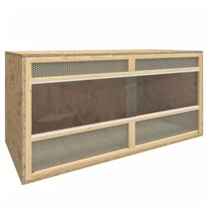 Terrarium Reptilien kleine Tiere aus Holz Glas Stahl 100x47x47 cm - Bild 1 von 6