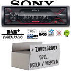Autoradio Sony | DAB | DAB+ | MP3/USB Einbauzubehör für Opel Agila A Meriva A