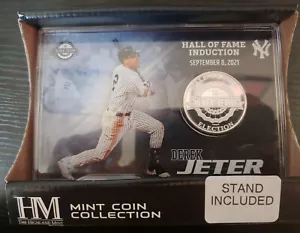 Highland Mint Silver Plated Coin Derek Jeter Card HOF /5000 Los New York Yankees - Picture 1 of 2