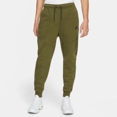 Pantalones de chándal Nike Tech polar áspero verde oliva negro CU4495-326 MEDIANOS para hombre Foto 1 de 4