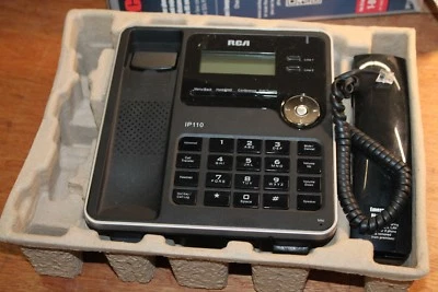 RCA IP110S Business Class VoIP 2 Line Corded Phone System And Service Black - Image 1 of 4