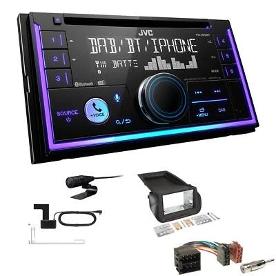 JVC KW-DB95BT Autoradio Bluetooth DAB+ für Fiat Fiorino ab 2008 schwarz - Bild 1 von 4