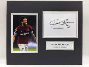RARE Felipe Anderson West Ham United Signed Photo Display + COA AUTOGRAPH - Picture 1 of 3