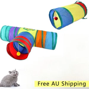 Cat Tunnel Collapsible-Safe Soft Fabric Tube for Kittens & Small Pets, Pet Toys - Picture 1 of 13