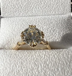 2.73 Carat Round Lab Created Diamond Ring - Picture 1 of 7