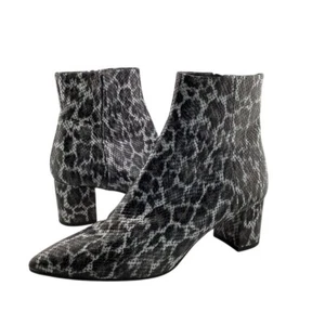 AGL Marette Leopard Ankle Womens Boots Size US 8.5 EU 38.5 Block Heel Snake Skin - Picture 1 of 11