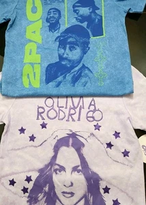 Tupac 2Pac Olivia Rodrigo T-shirt Youth Size 4T 5T Toddler Music Tee Lot of 2 - Picture 1 of 8